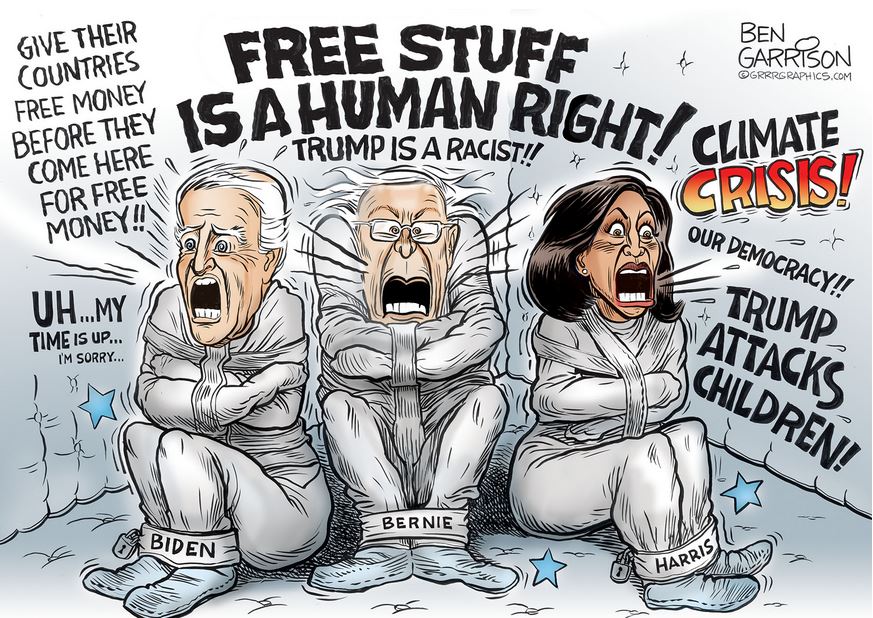 democrats garrison harris biden bernie