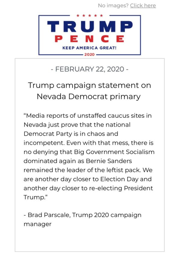 trump pence statement on sanders