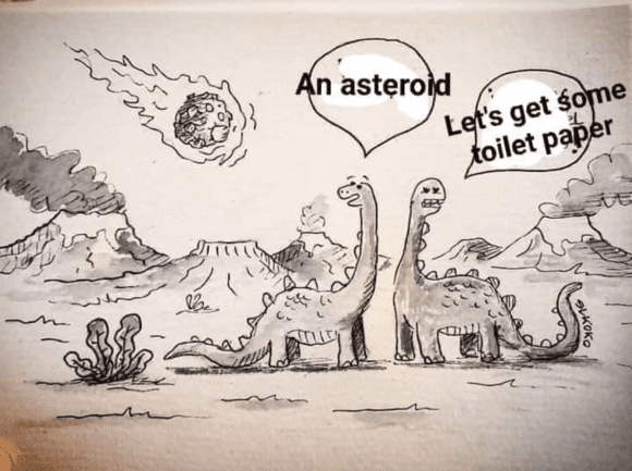 dinosaur coronavirus toilet