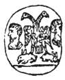 FIG. 6. ARSACIAN INTAGLIO. (Revue Arch&eacute;ologique of 1894, vol. xxvii., pl. v., No. 391.)
