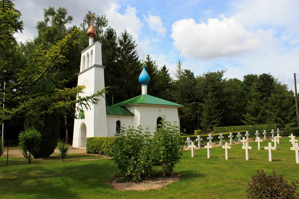The Russian cemetery and memorial at Saint Hilaire le Grand. 915 soldiers are buried there and the chapel is dedicated to all Russian soldiers who died in France in the First World War