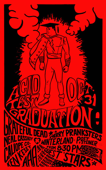 This show, whose poster was created by a Hells Angel and Merry Prankster who went by the name Gut, was canceled by rock promoter Bill Graham.