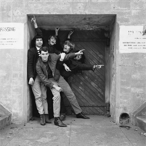 From left, Jerry Garcia, Bob Weir, Phil Lesh, Pigpen McKernan, and Bill Kreutzmann, members of The Warlocks, the precursor to the Grateful Dead. B&WDeadWarlocks_lg