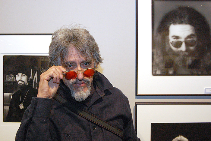 Greene with one of his Jerry Garcia posters. <p>Herb Greene with one of his Jerry Garcia posters. Photo by Ken Best.</p>