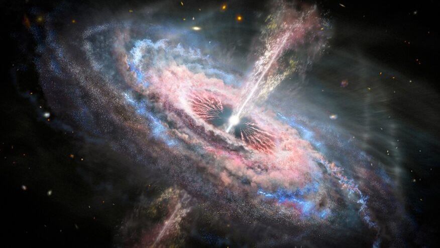 NASA’s Hubble space telescope spots quasar tsunamis ripping across ... NASA’s Hubble space telescope spots quasar tsunamis ripping across ...